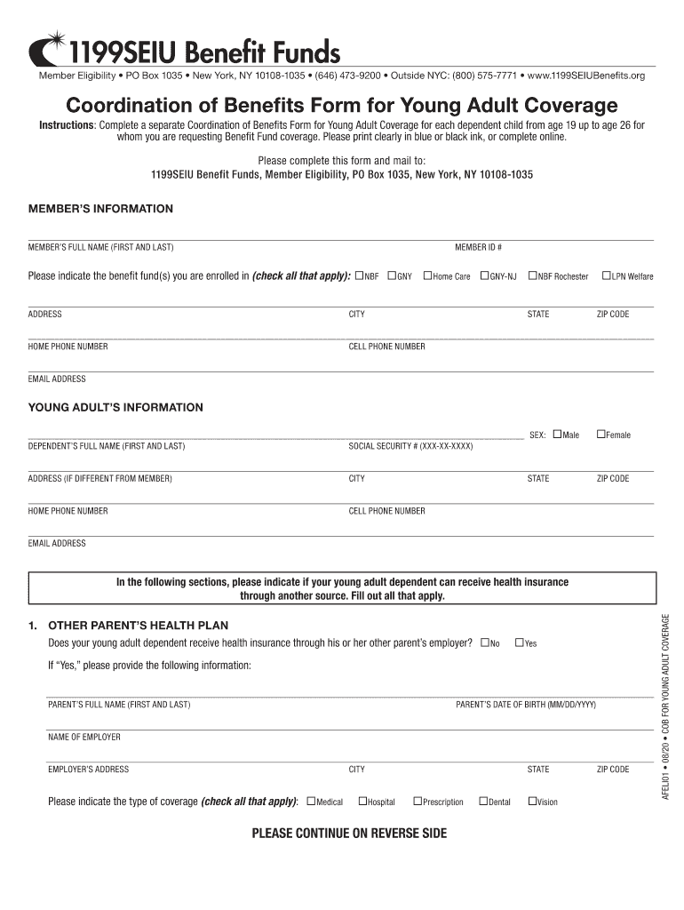 coordination benefits adult coverage Preview on Page 1