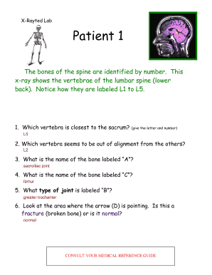 Medical X-Ray Analysis Form