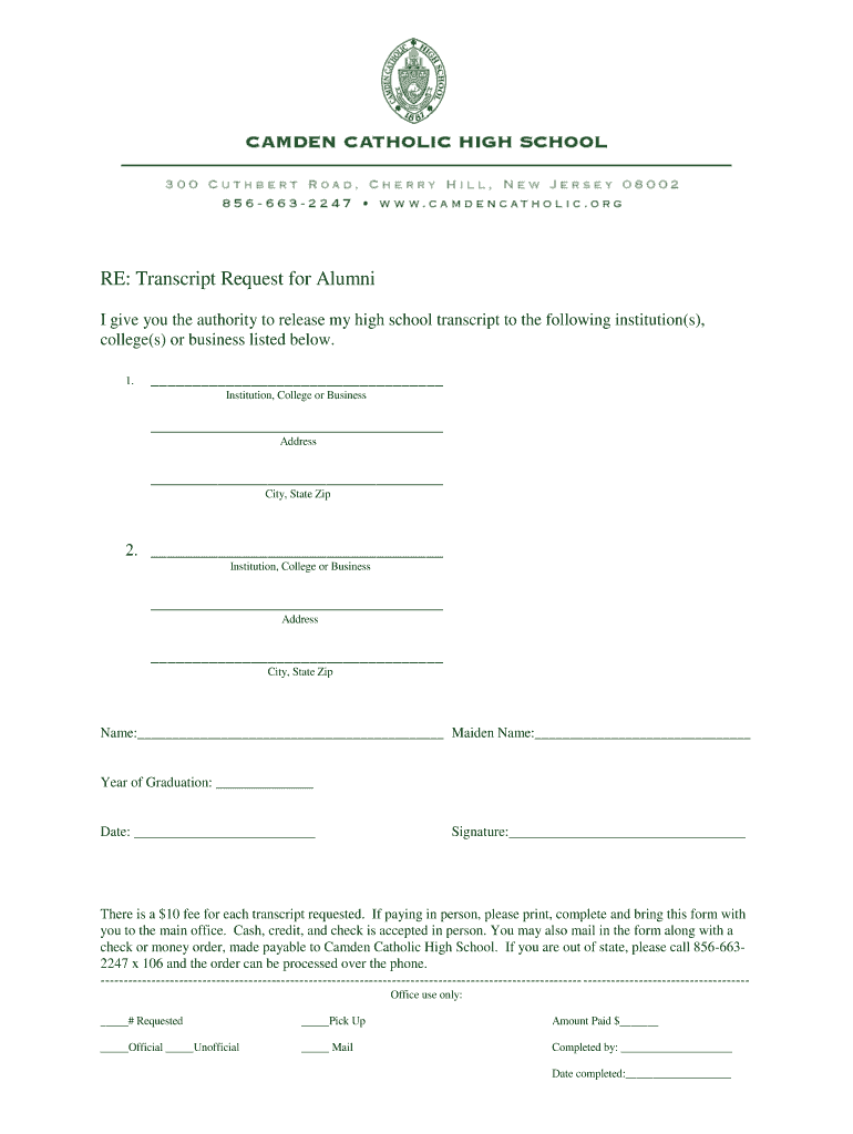Transcript Request Letter Fill And Sign Printable Template Online 