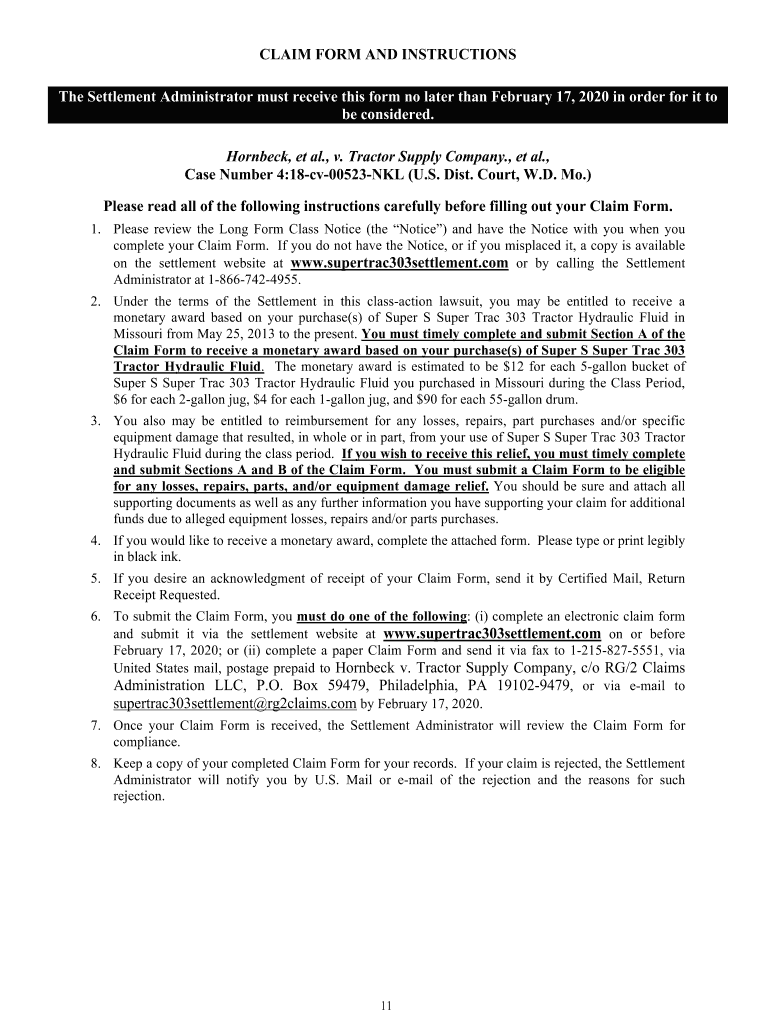 Fillable Online Part B Claim Form And Instructions 303 Tractor Fillable online part b claim form and instructions 303 tractor