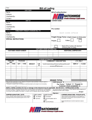 NM Nationwide BOL