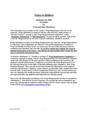 Template for formal invitation for bid - Montgomery County ...