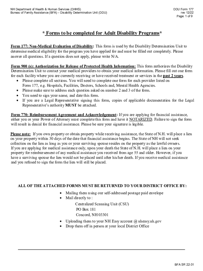 NONMEDICAL INFORMATION EVALUATION OF DISABILITY Preview on Page 1