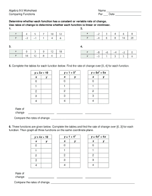 Fillable Online Algebra Function Worksheets (pdfs) with answer keys on ...