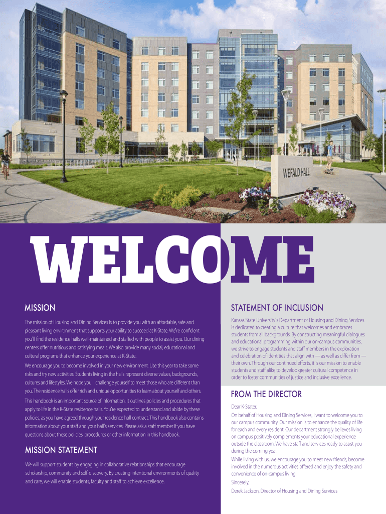 Fillable Online housing kstate leaders residence hall KState