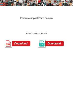 Fillable Online Fomema Appeal Form Sample. Fomema Appeal Form Sample