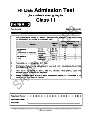 admission test paper for class 7