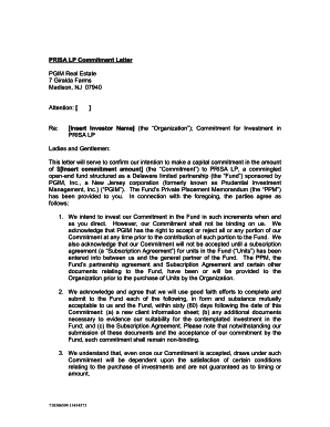 PRISA LP Commitment Letter PGIM Real Estate 7 Giralda Farms ...