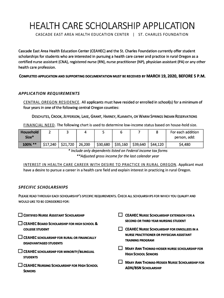 health care scholarship application - Squarespace Preview on Page 1
