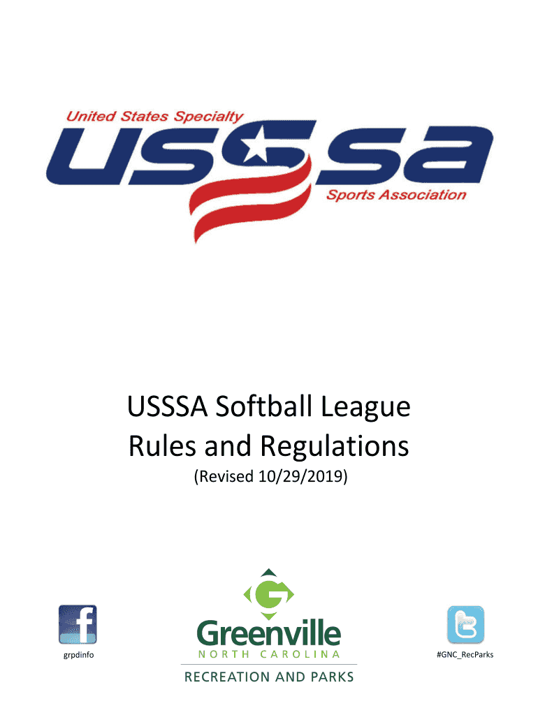 Fillable Online USSSA Slow Pitch Rule Book USSSA United States 