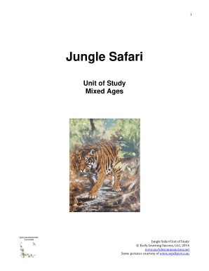 Jungle Safari Unit of Study