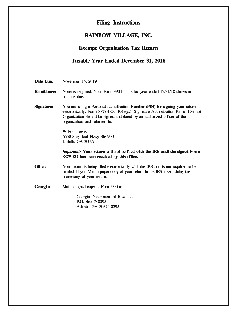 Fillable Online Rainbow Village Properties, Inc. GuideStar Profile