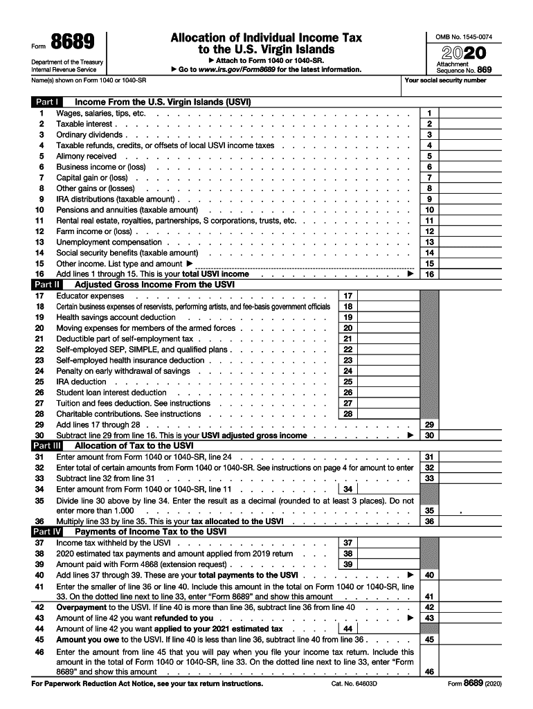 form 8689 Preview on Page 1