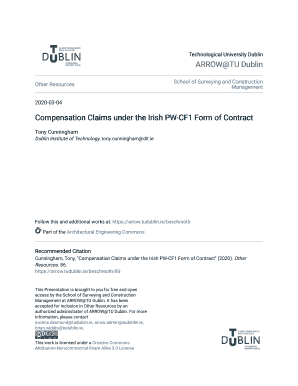 Fillable Online Compensation Claims under the Irish PW-CF1 Form of ...