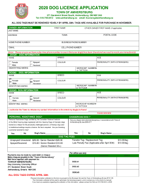 amherstburg dog license
