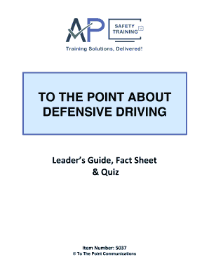 Fillable Online Defensive Driving - What it is and how it can help you ...