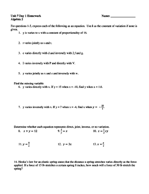Lesson 7 Homework Practice Constant Rate Of Change Answer Key - Fill ...