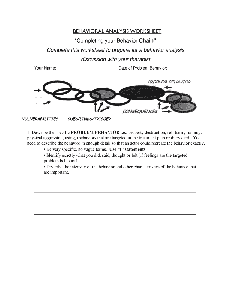 Behavioral hotsell Analysis Worksheet Fill behavioral-hotsell-analysis-worksheet-fill