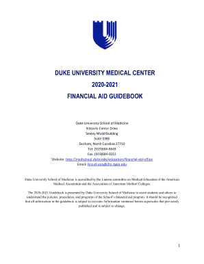 duke university medical center 2020-2021 financial aid ...