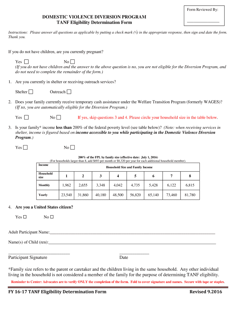 Fillable Online DOMESTIC VIOLENCE DIVERSION PROGRAM Fax Email Print