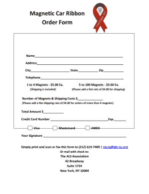 Fillable Online Magnetic Car Ribbon Order Form - The ALS Association ...