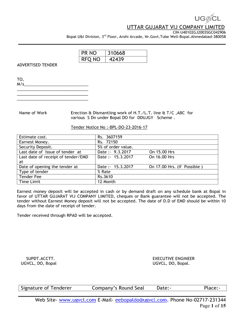 Ugvcl Bopal Fill Online, Printable, Fillable, Blank pdfFiller