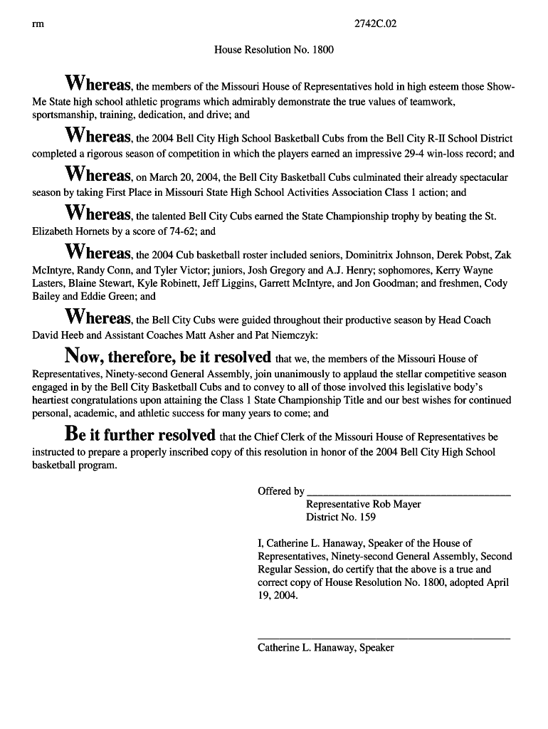 Fillable Online bell city high school basketball team (class 1 state