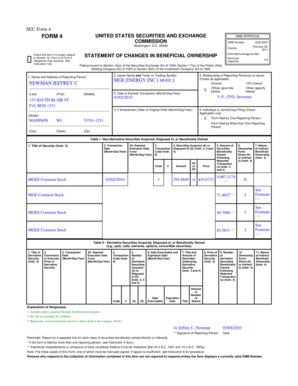 SEC Form 4 Statement of Changes in Beneficial Ownership