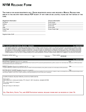 NYM Orlando13 Medical Release Form