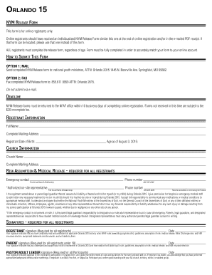 NYM Release Form for Orlando 2015