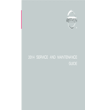 2014 Nissan Service and Maintenance Guide