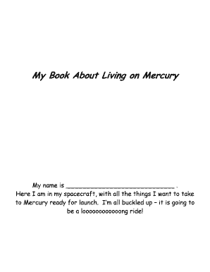 My Book About Living on Mercury