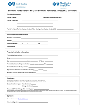 Electronic Funds Transfer Enrollment Form