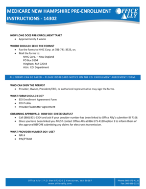 Medicare EDI Enrollment Agreement Form