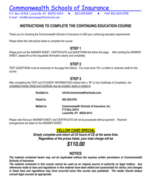 Kentucky Flood Insurance Continuing Education Course