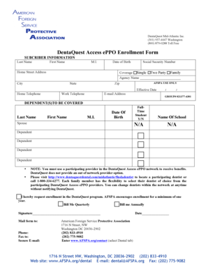 DentaQuest Access ePPO Enrollment Form
