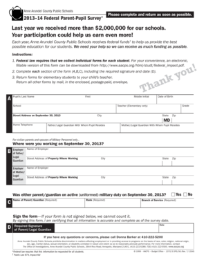 Federal Parent-Pupil Survey