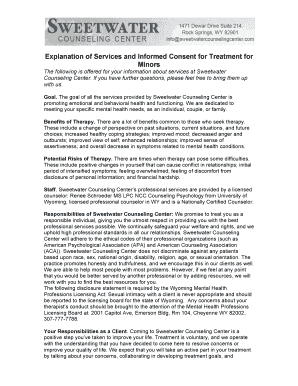 Informed Consent for Minors Treatment