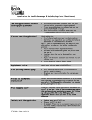 Health Coverage Application Form