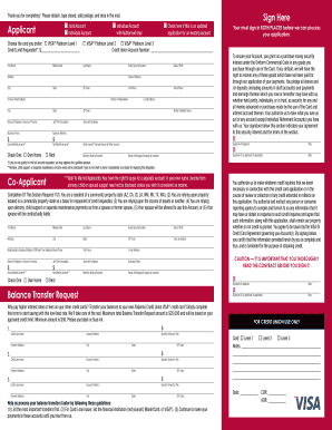 Alabama Credit Union VISA Platinum Credit Card Application