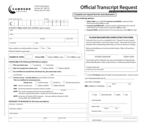 Official Transcript Request