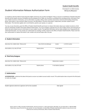 Student Information Release Authorization Form