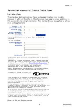 Direct Debit Form Template