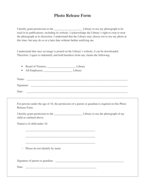 Photo Release Form