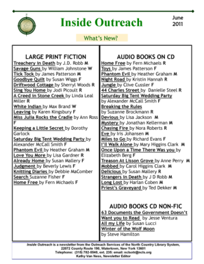 Library Mail Order Request Form