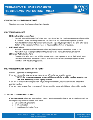 Medicare Part B EDI Enrollment Forms