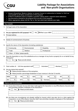 Liability Package for Associations and Non-profits