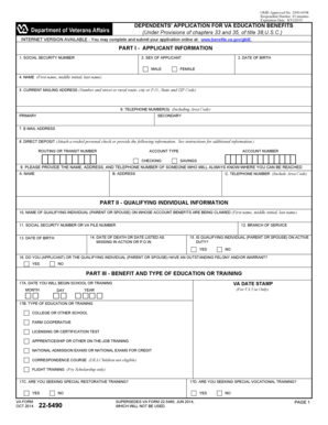 Dependents' Application for VA Education Benefits