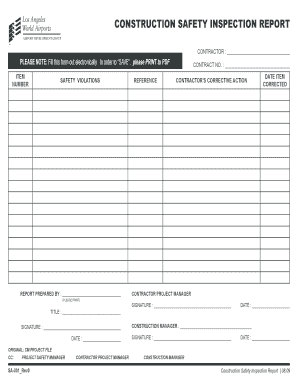 Construction Safety Inspection Report