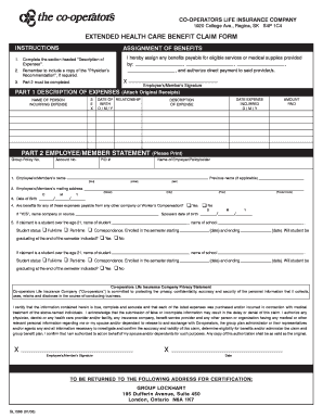 Extended Health Care Benefit Claim Form